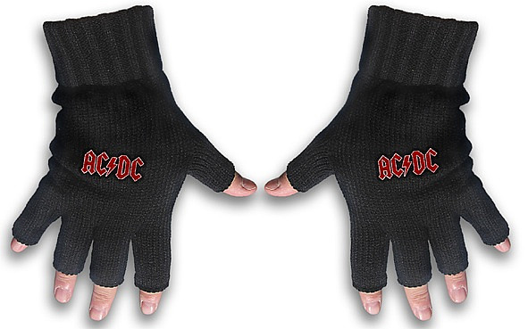 AC/DC bezprstové rukavice, Classic Red Logo