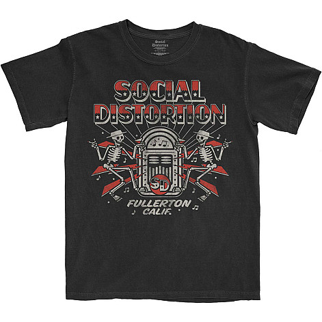 Social Distortion tričko, Jukebox Skelly Black, pánské