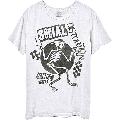 Social Distortion tričko, Speakeasy Checkerboard White, pánské