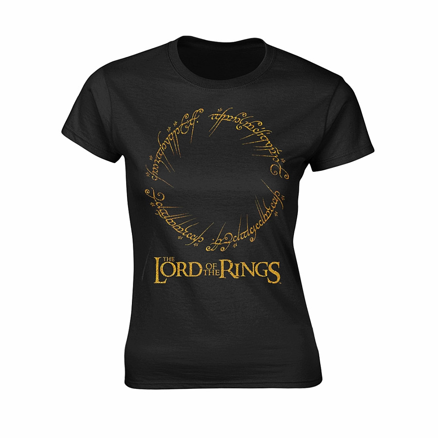 The Lord Of The Rings tričko, Ring Inscription Gold, dámské | Musicwear -  Trička, mikiny