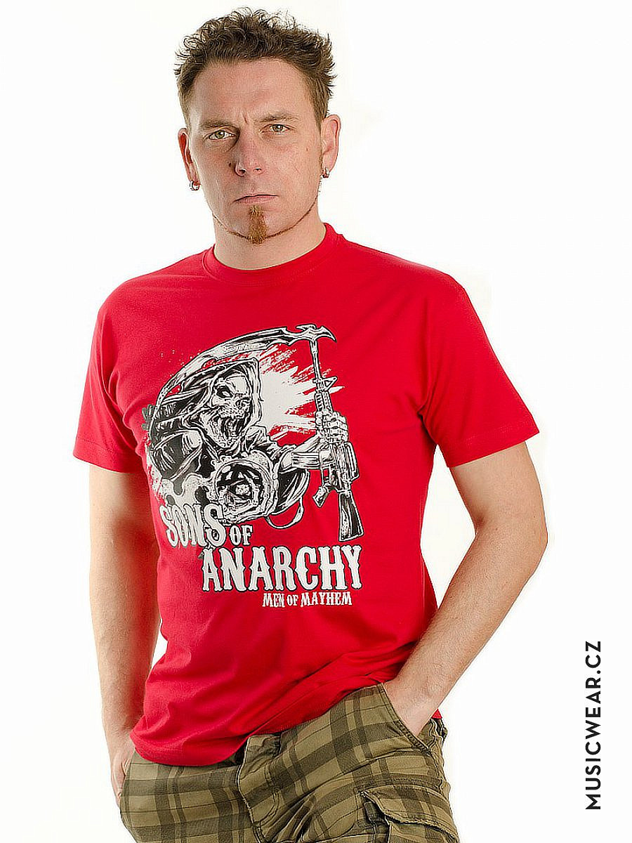 Sons of Anarchy tričko, AK Reaper Red, pánské, velikost M
