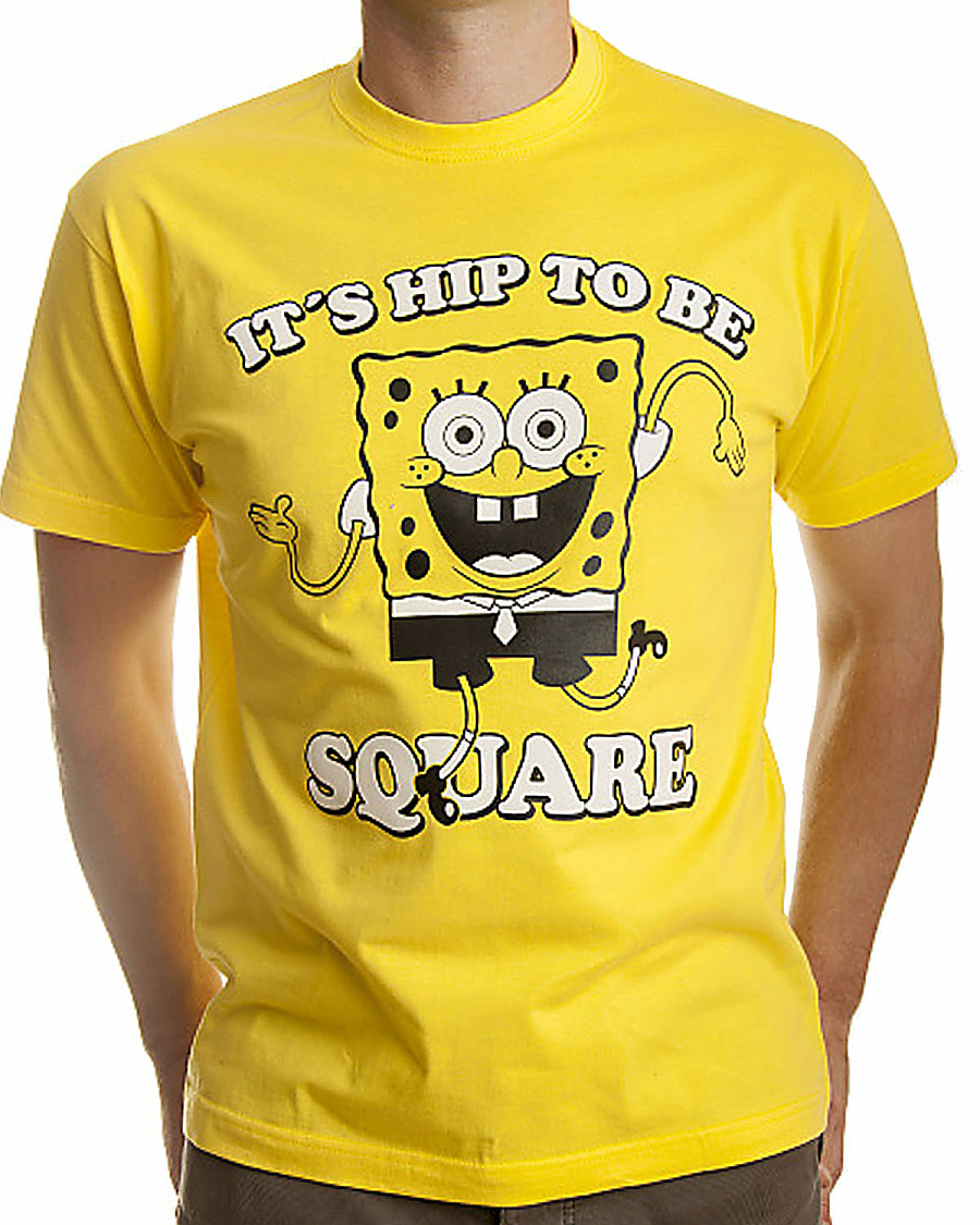 SpongeBob Squarepants tričko, It´s Hip To Be Square, pánské, velikost XL