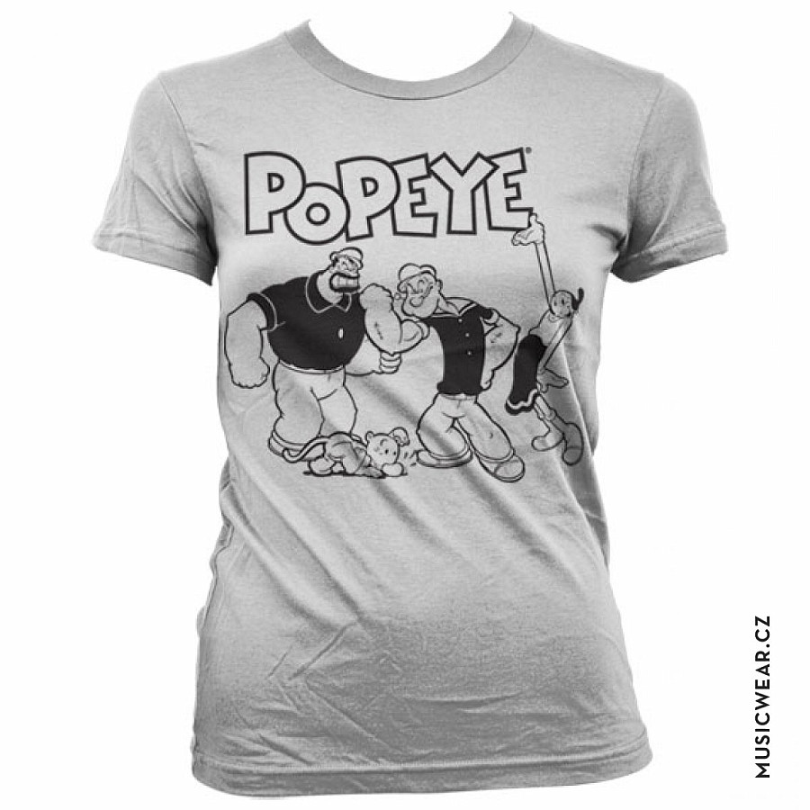 Pepek námořník tričko, Popeye Group Girly, dámské, velikost XXL