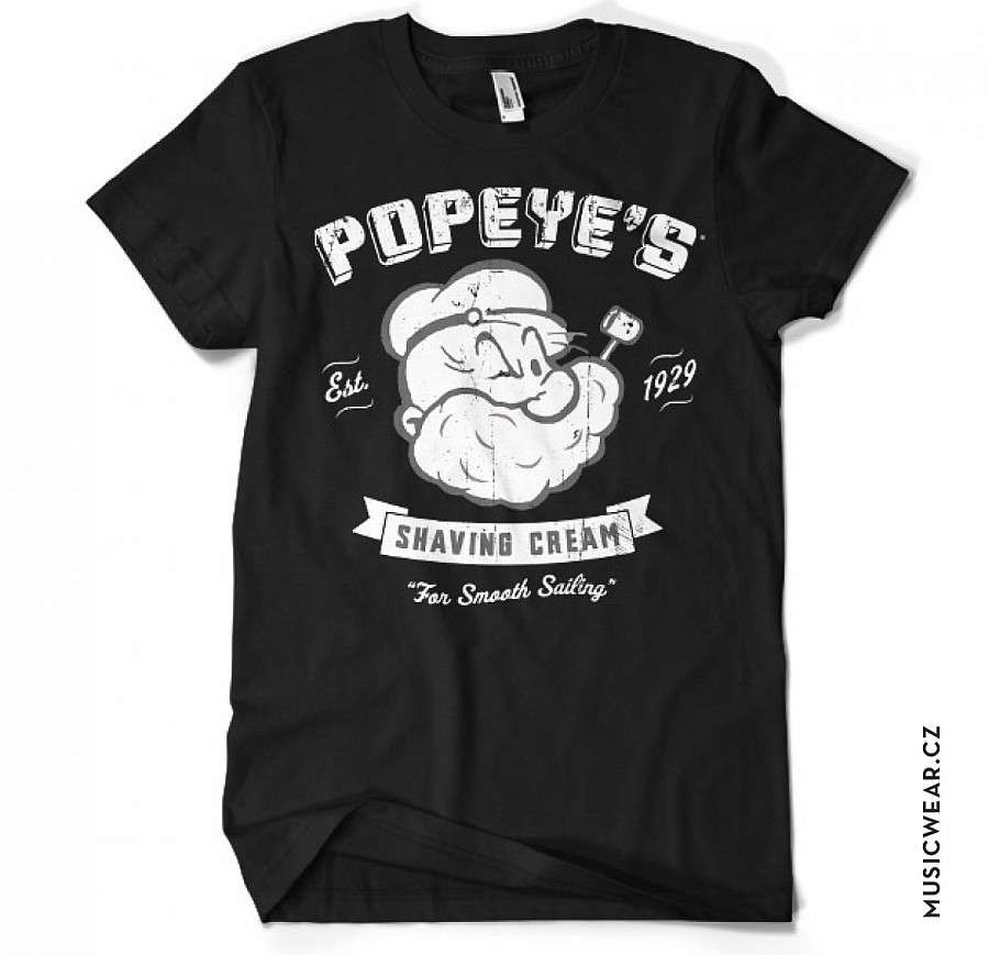 Pepek námořník tričko, Popeyes Shaving Cream, pánské, velikost XXL
