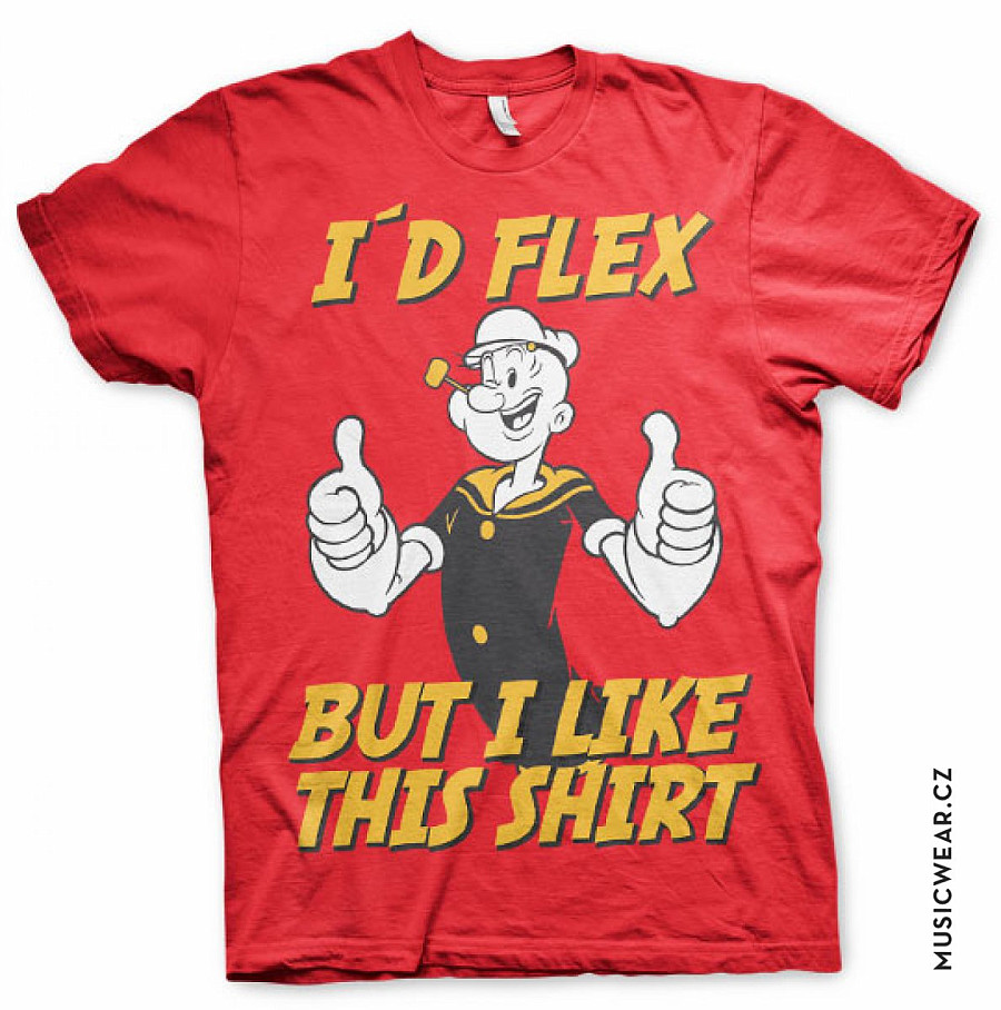 Pepek námořník tričko, I´d Flex But I Like This Shirt, pánské, velikost M