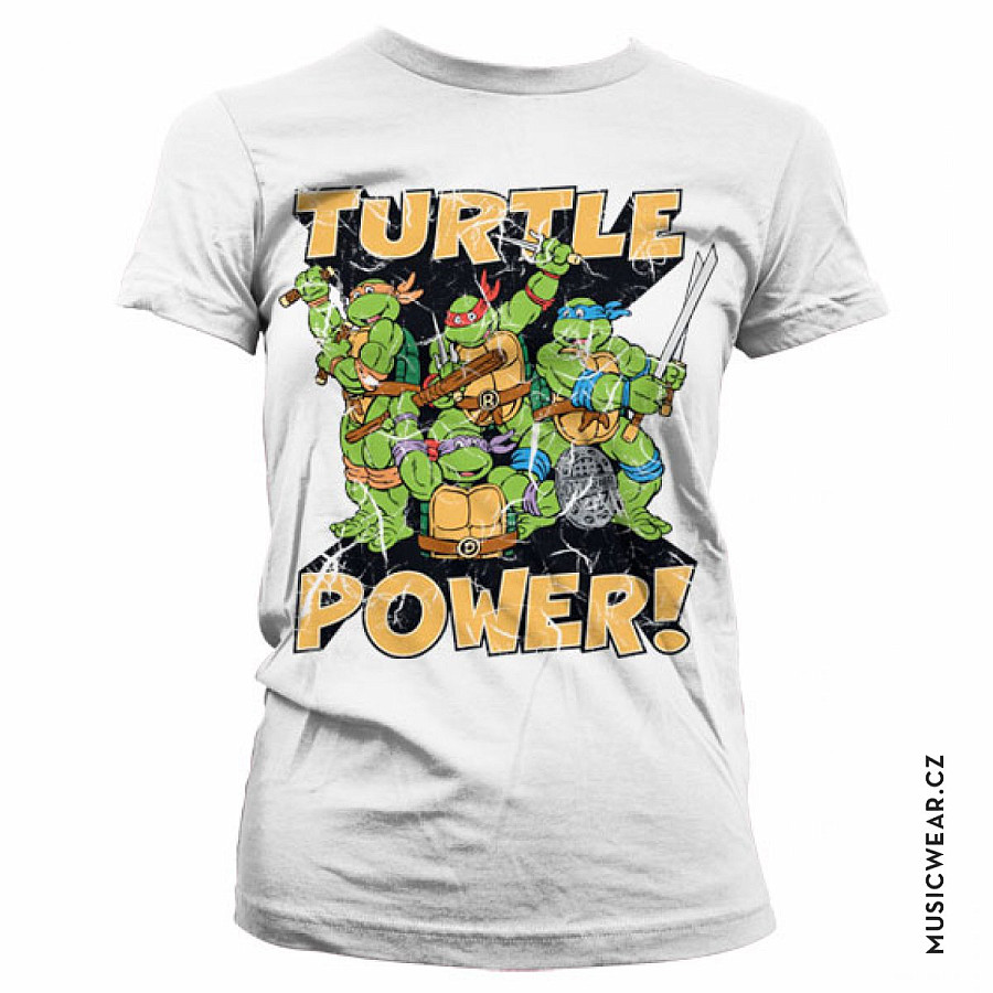 Želvy Ninja tričko, Turtle Power Girly, dámské, velikost L
