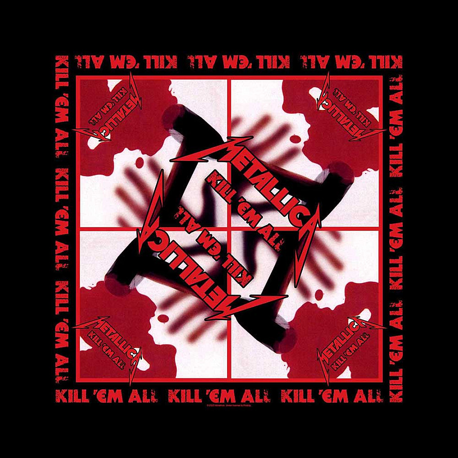 Metallica šátek, Kill &#039;Em All 55 x 55cm