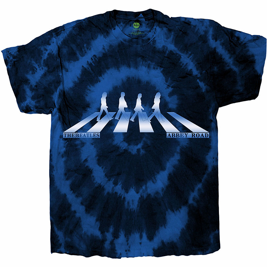 The Beatles tričko, Abbey Road Crossing Gradient Dip-Dye Blue, pánské, velikost L