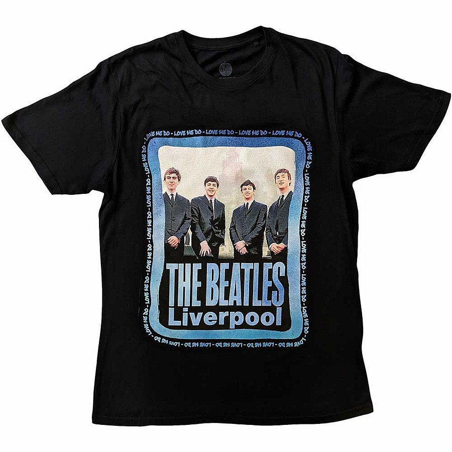 The Beatles tričko, Pier Head Frame Black, pánské, velikost M