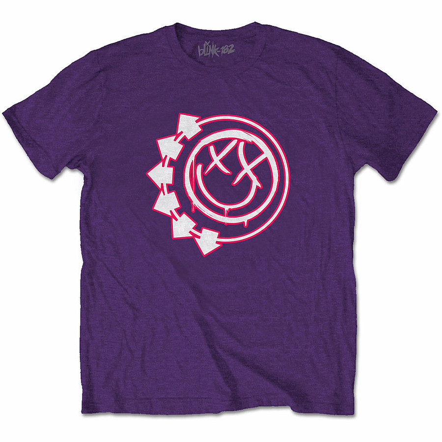 Blink 182 tričko, Six Arrow Smiley Purple, pánské, velikost L