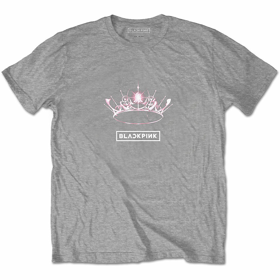 BlackPink tričko, The Album - Crown BP Grey, pánské, velikost XL