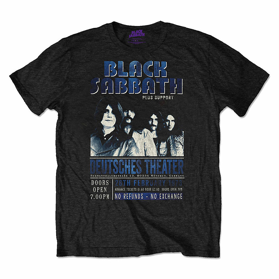 Black Sabbath tričko, Deutsches &#039;73&#039; Eco-Tee Black, pánské, velikost XXL