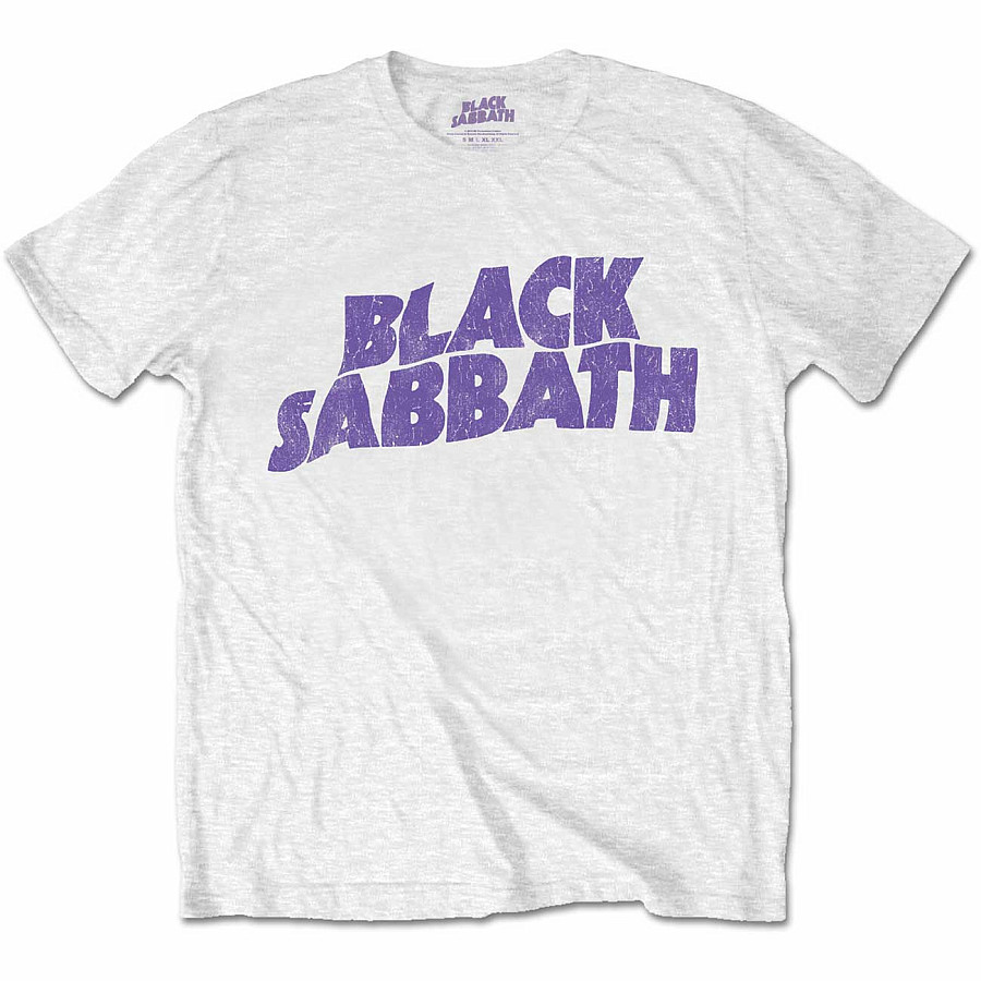 Black Sabbath tričko, Wavy Logo White, dětské, velikost XS dětská velikost XS (3-4 roky)