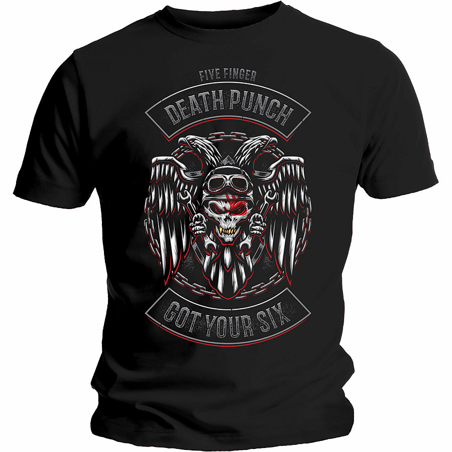 Five Finger Death Punch tričko, Biker Badge, pánské, velikost M