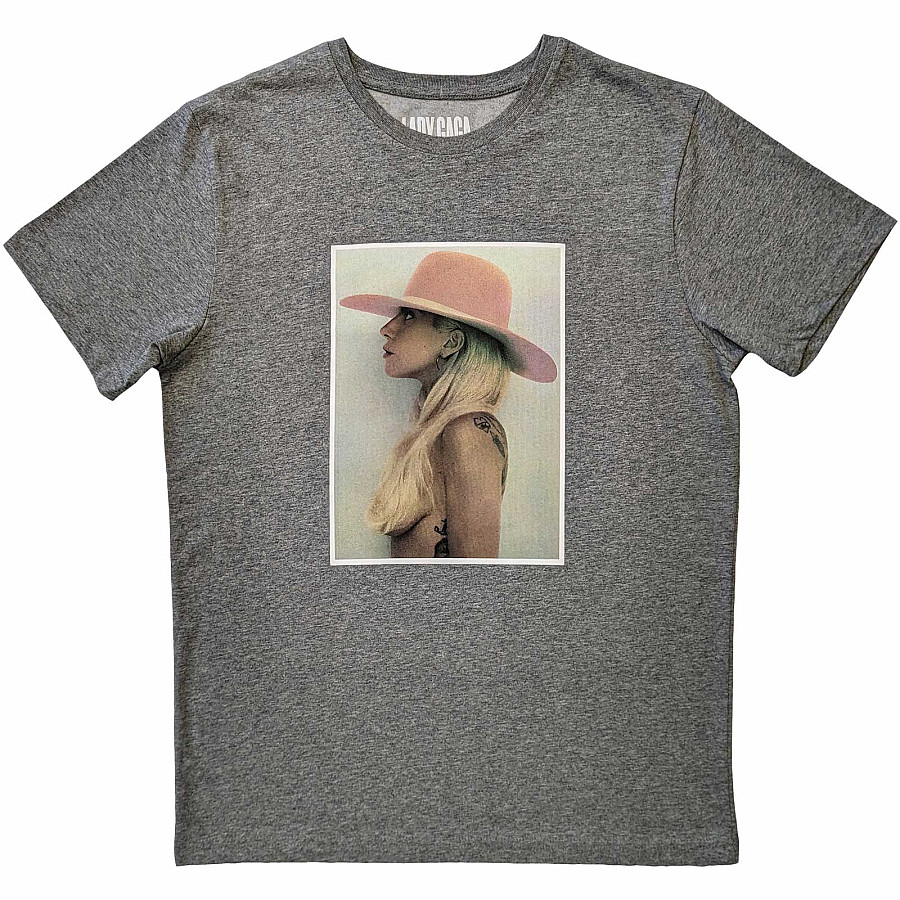 Lady Gaga tričko, Pink Hat Grey, pánské, velikost S