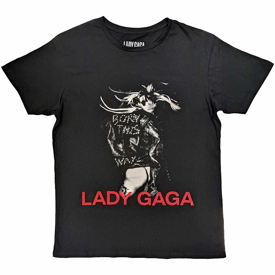 Lady Gaga tričko, Leather Jacket Black, pánské, velikost S