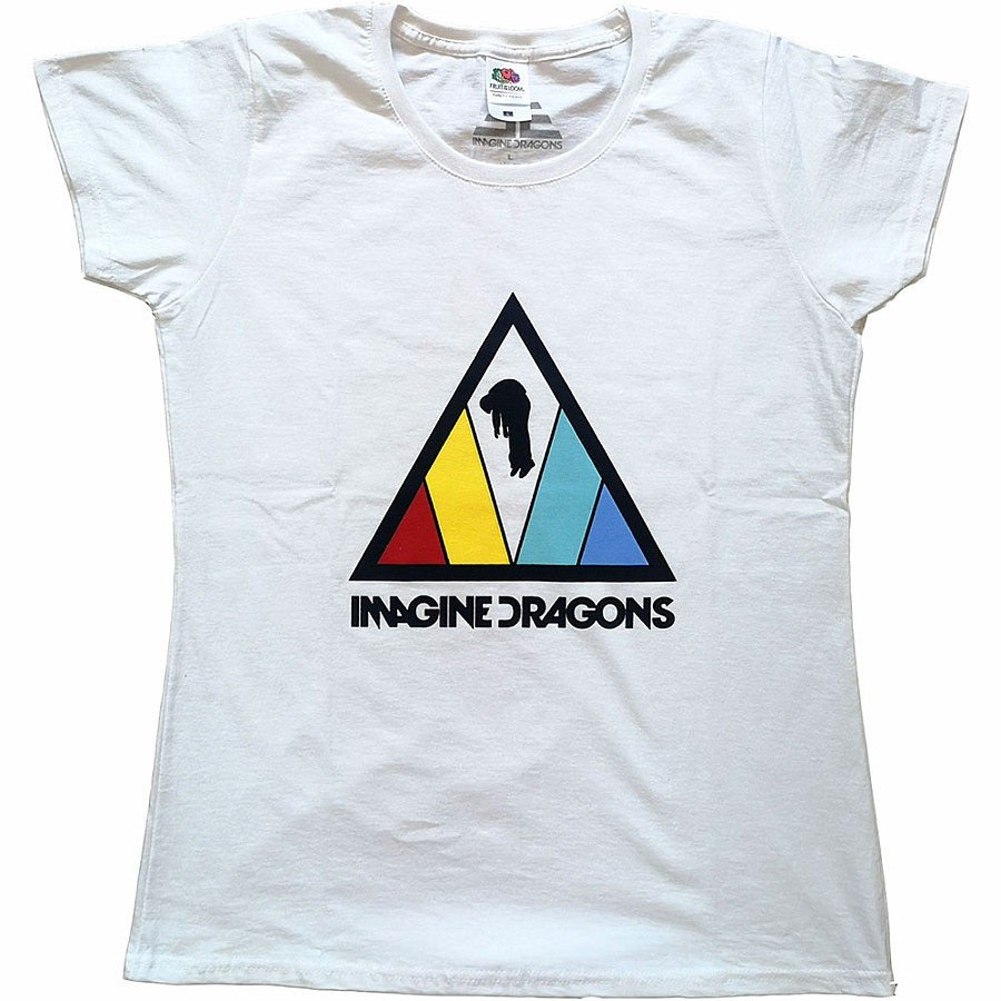 Imagine Dragons tričko, Triangle Logo Girly White, dámské, velikost XXL