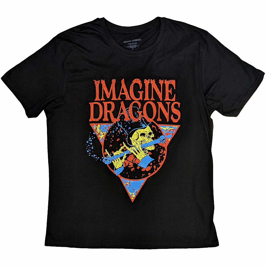 Imagine Dragons tričko, Skeleton Flute Black, pánské, velikost XXL