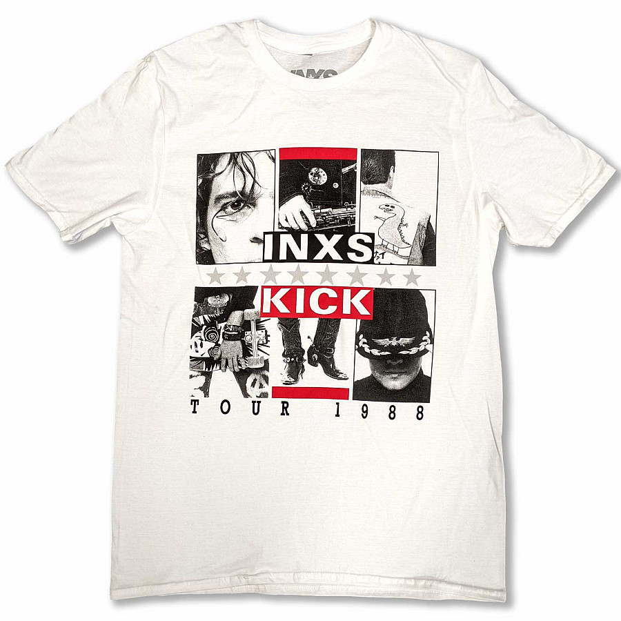 INXS tričko, KICK Tour White, pánské, velikost S