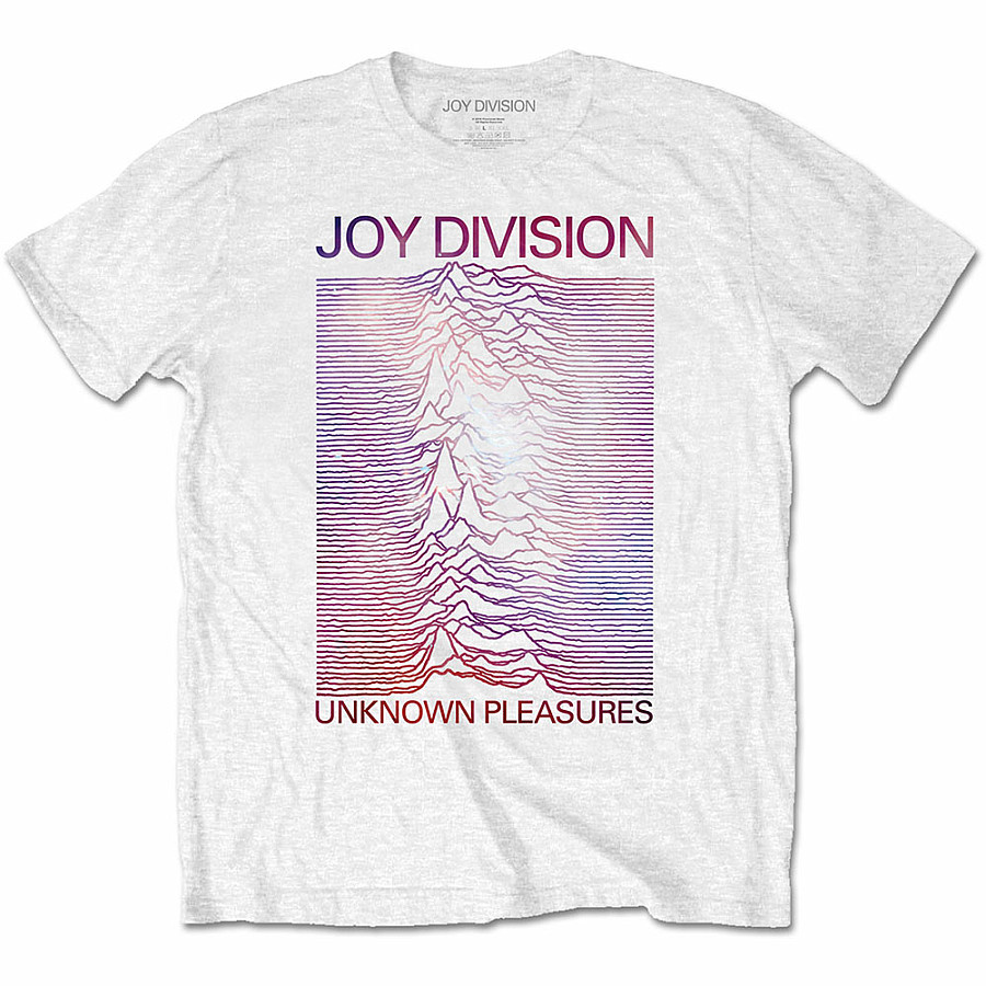 Joy Division tričko, Space - Unknown Pleasures Gradient White, pánské, velikost M