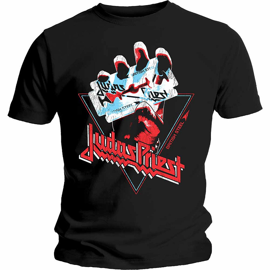 Judas Priest tričko, British Steel Hand Triangle, pánské, velikost S