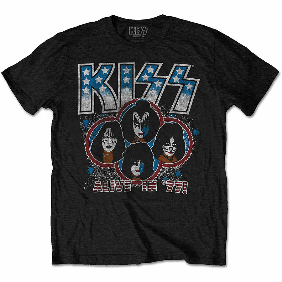 KISS tričko, Alive In &#039;77, pánské, velikost XXL