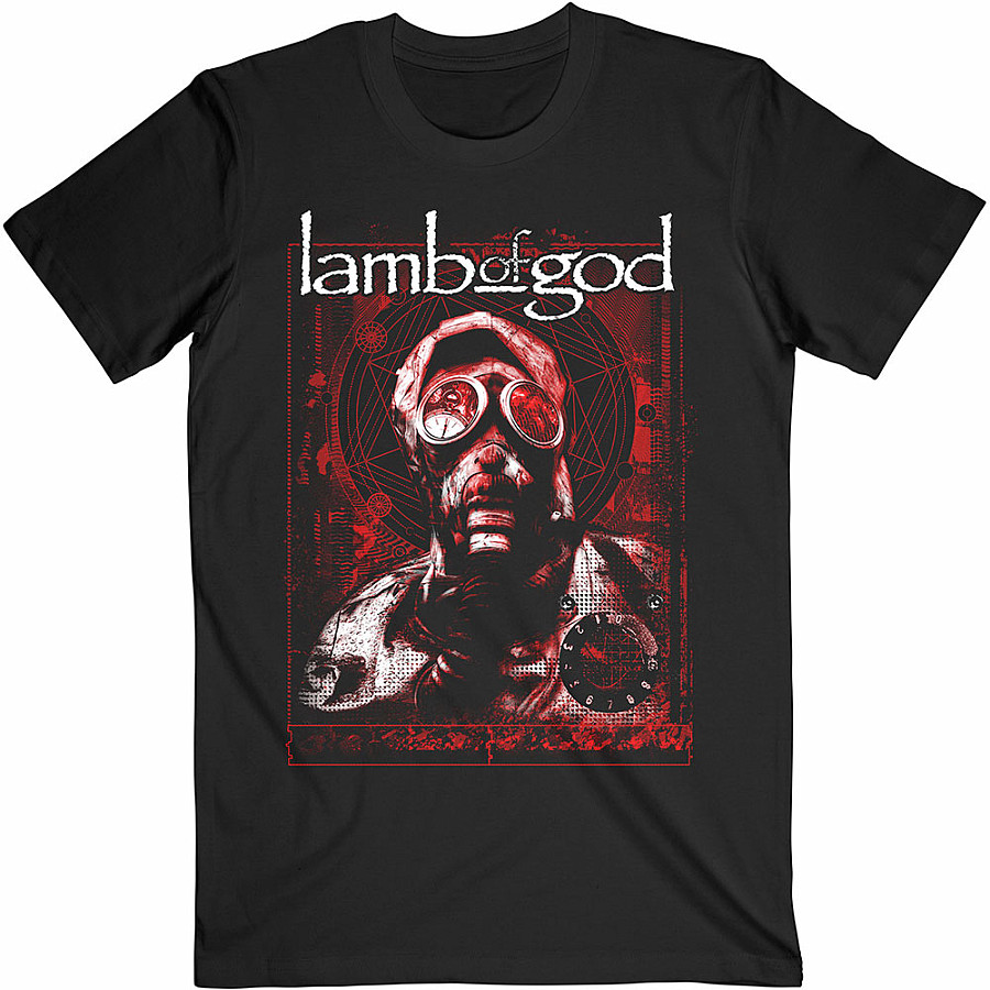 Lamb Of God tričko, Gas Mask Waves Black, pánské, velikost M
