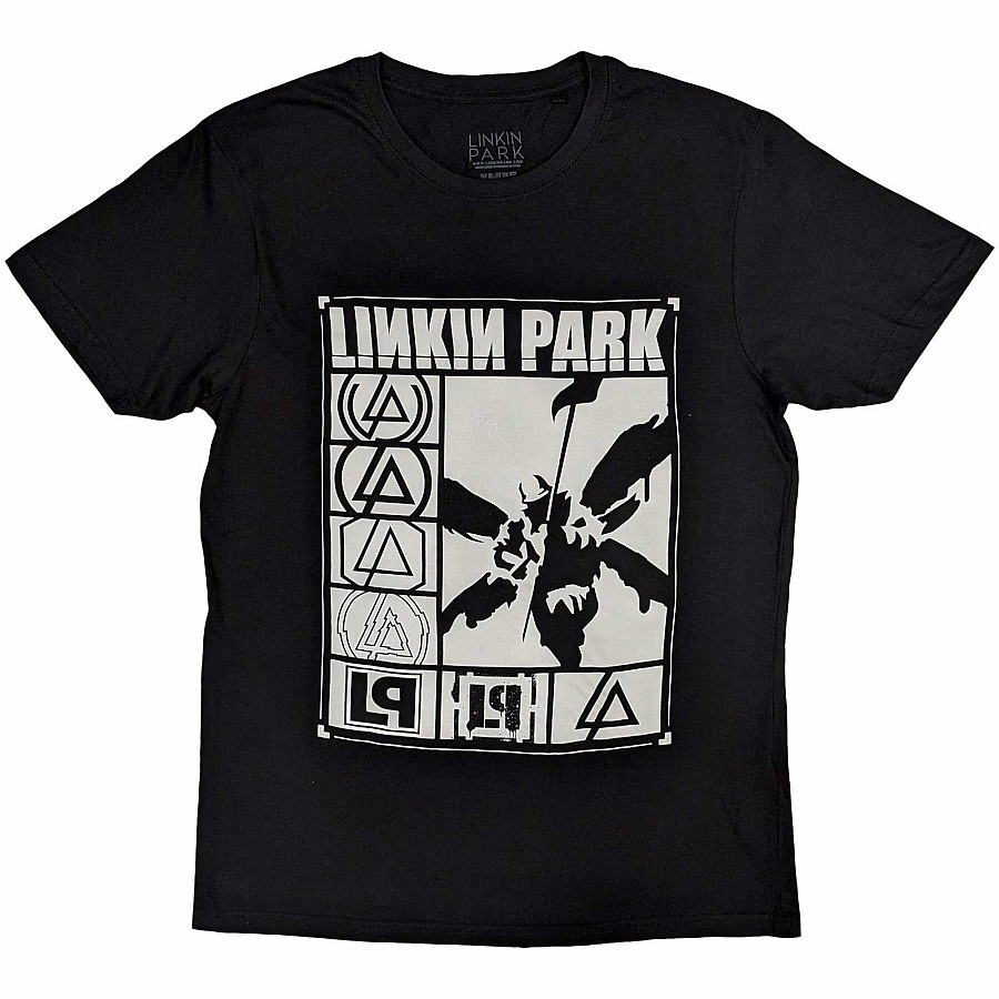 Linkin Park tričko, Logos Rectangle Black, pánské, velikost XL