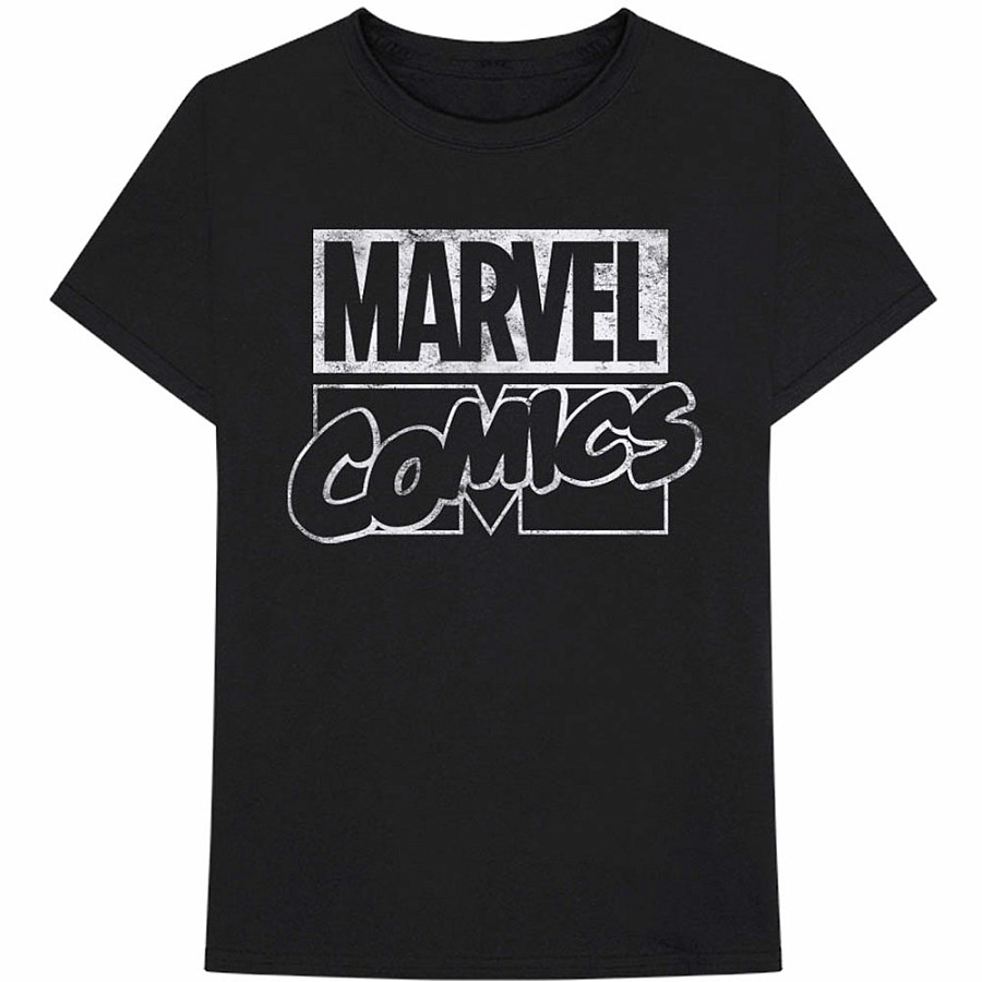 Marvel Comics tričko, Logo Black, pánské, velikost XXL