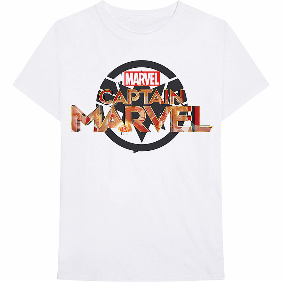 Marvel Comics tričko, Captain Marvel New Logo, pánské, velikost M