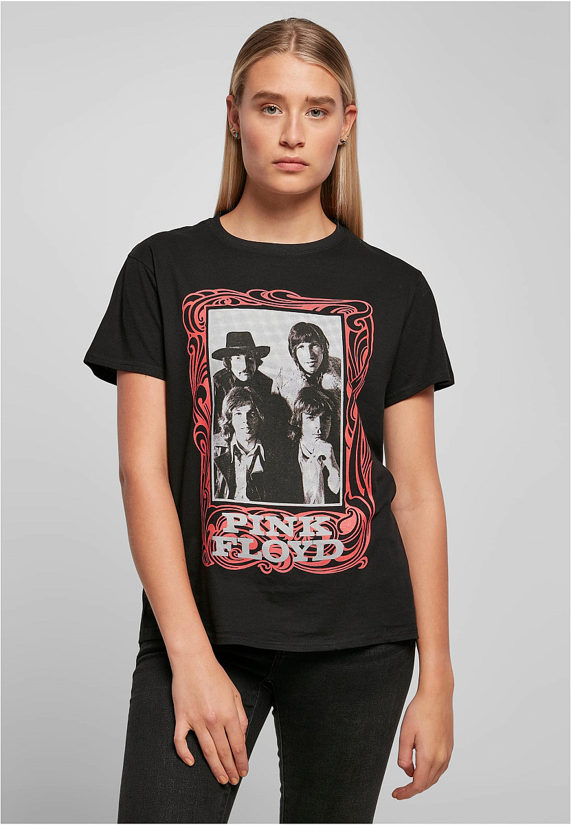 Pink Floyd tričko, Logo Faces Girly Black, dámské, velikost M