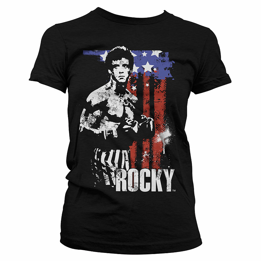 Rocky tričko, American Flag Girly, dámské, velikost XL