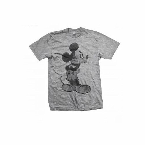 Mickey Mouse tričko, Mickey Mouse Sketch Grey, pánské, velikost S