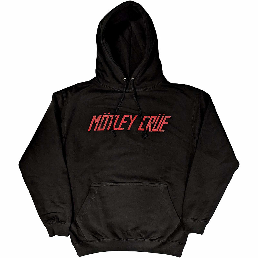 Motley Crue mikina, Distressed Logo Black, pánská, velikost S