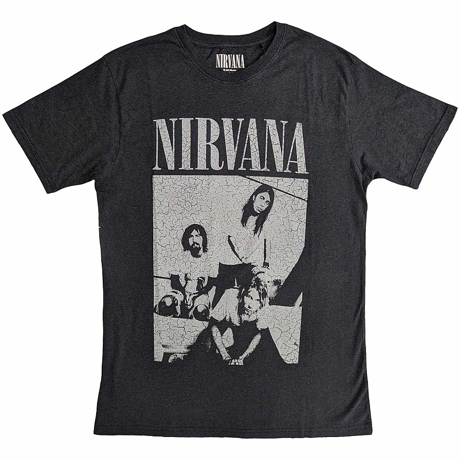 Nirvana tričko, Sitting Distressed Black, pánské, velikost XXL