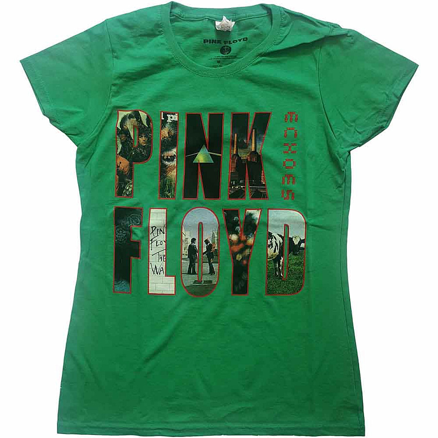 Pink Floyd tričko, Echoes Album Montage Green, dámské, velikost S