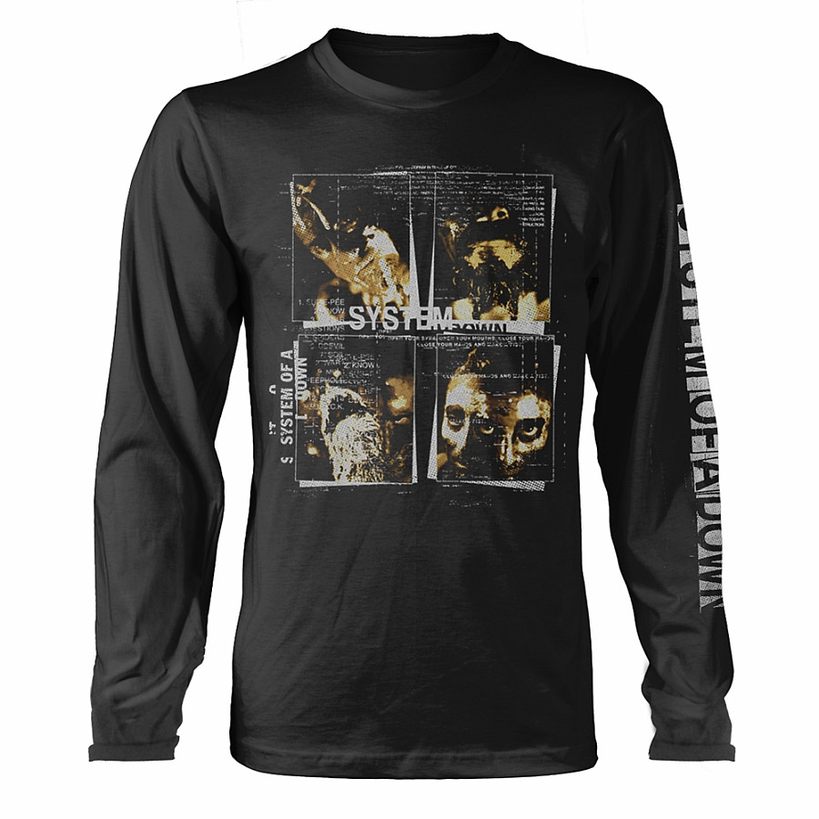 System Of A Down tričko dlouhý rukáv, Face Boxes, pánské, velikost S
