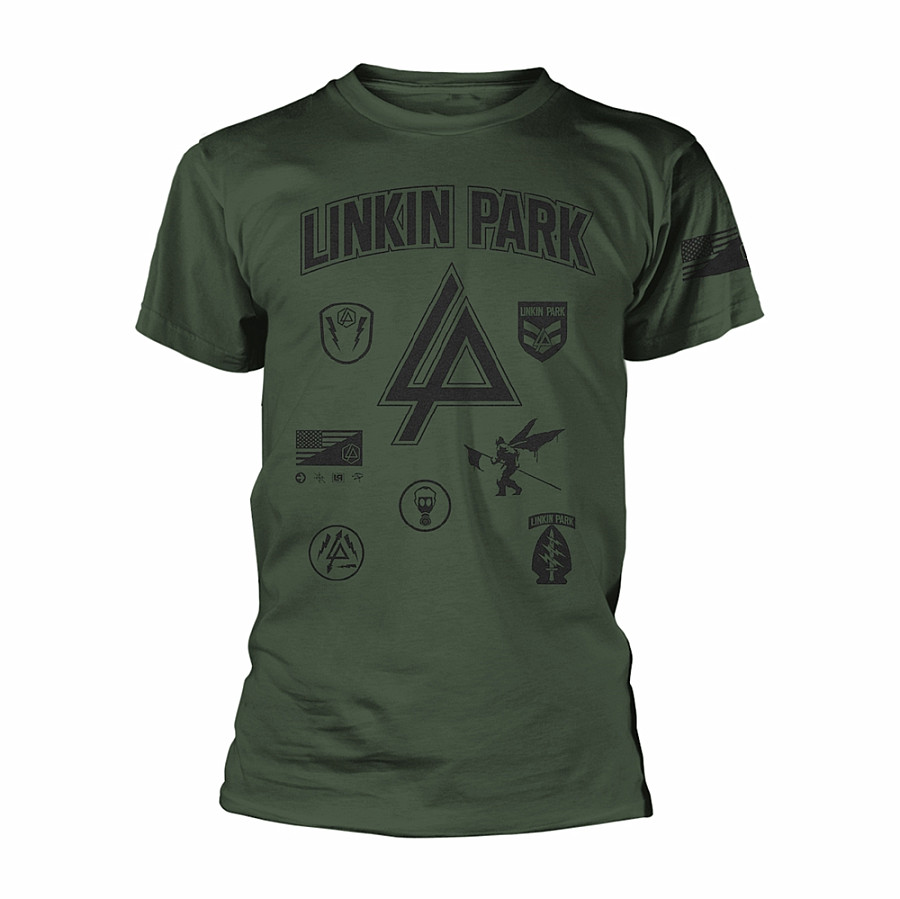 Linkin Park tričko, Patches Green, pánské, velikost XL