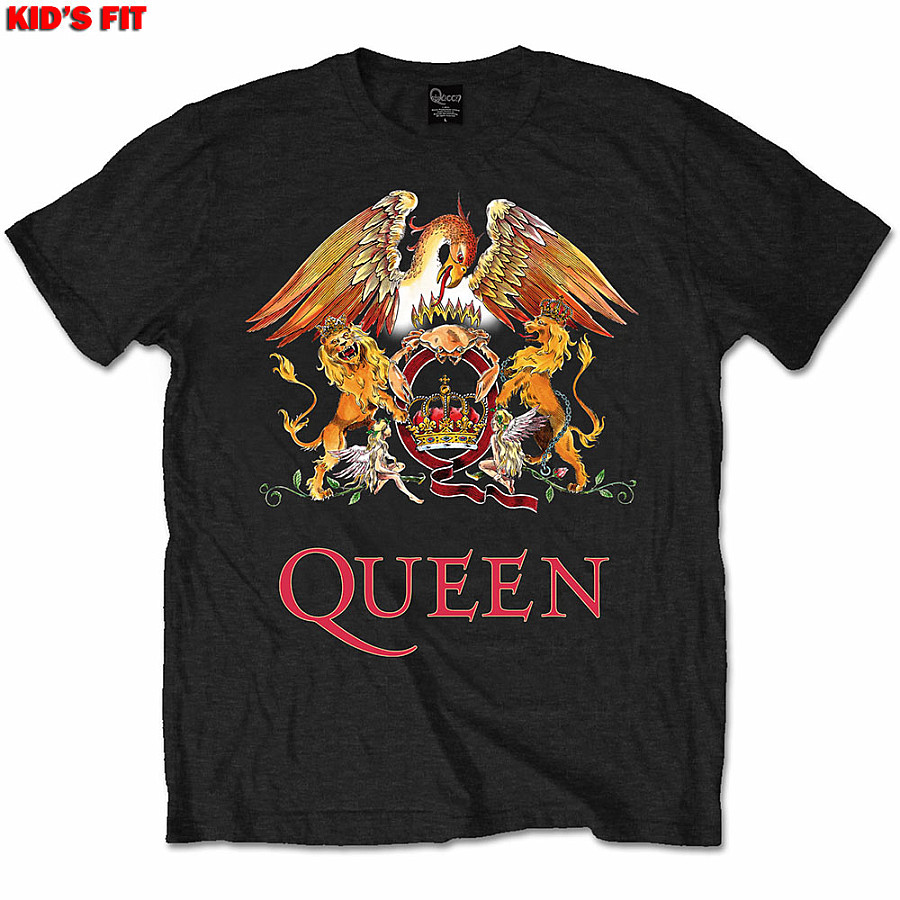 Queen tričko, Classic Crest Black, dětské, velikost XS dětská velikost XS (3-4 roky)