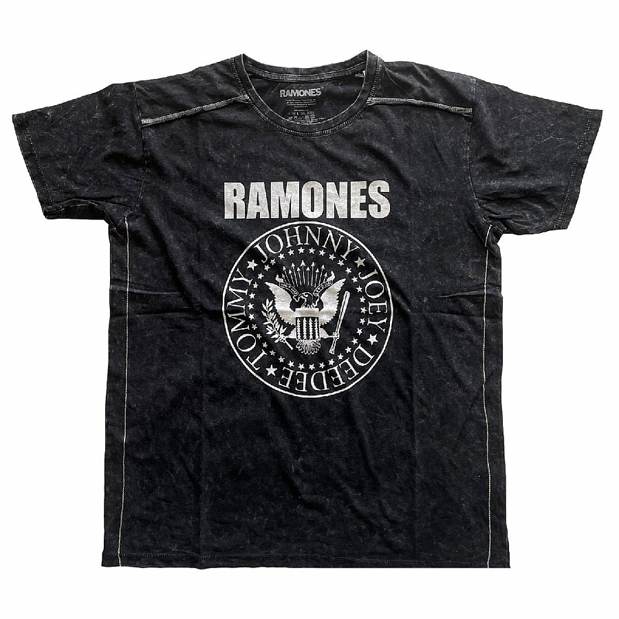 Ramones tričko, Presidential Seal Snow Washed Black, pánské, velikost XL