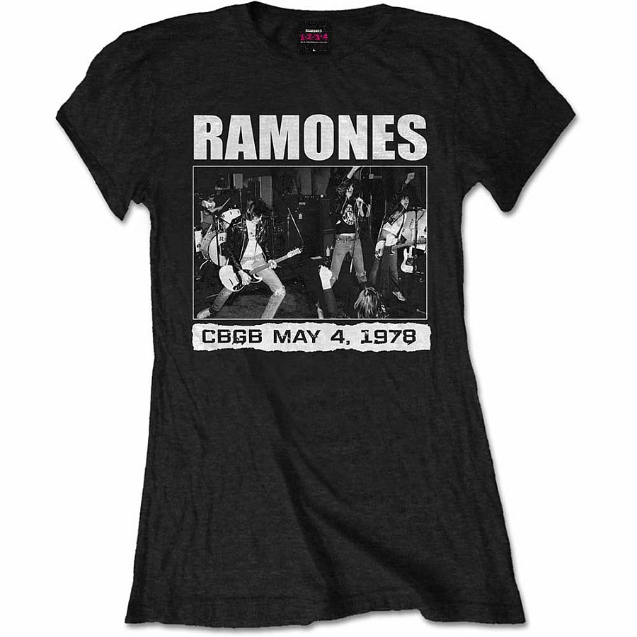 Ramones tričko, CBGB 1978 Girly Black, dámské, velikost XL