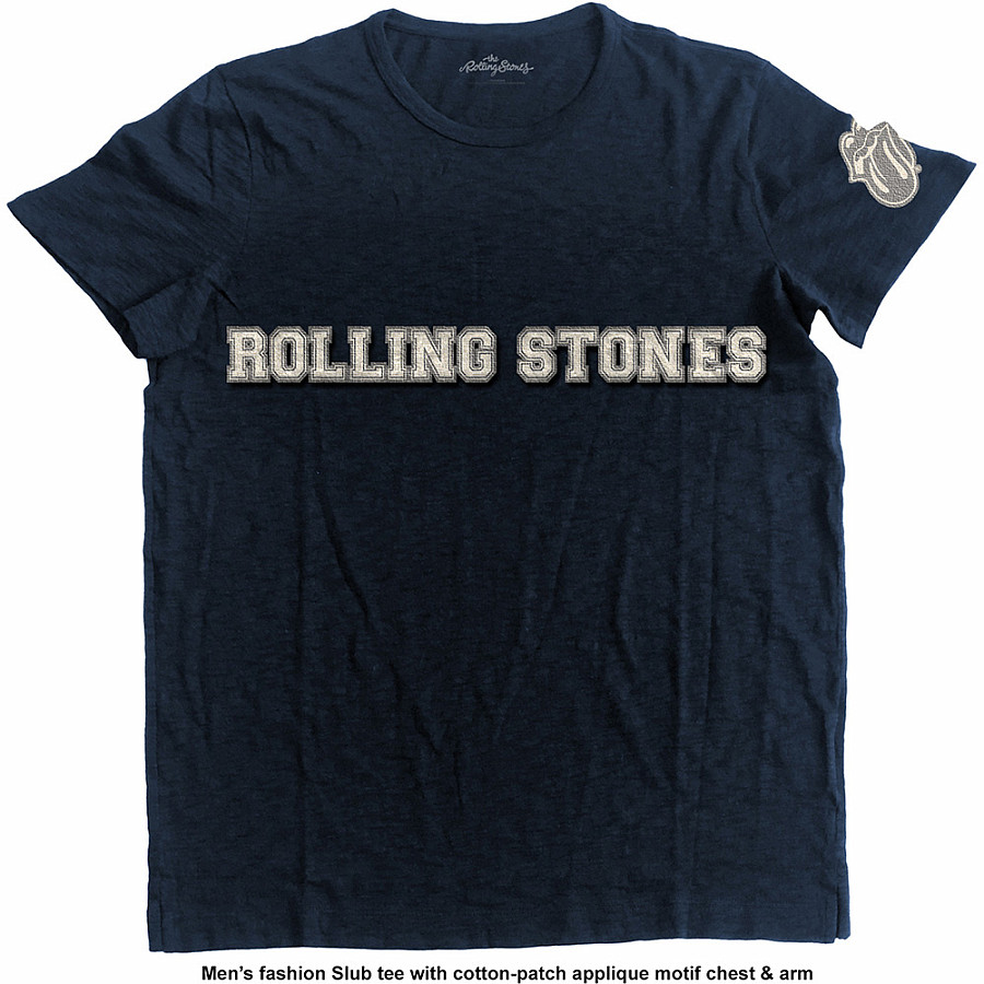 Rolling Stones tričko, Logo &amp; Tongue Applique, pánské, velikost XL