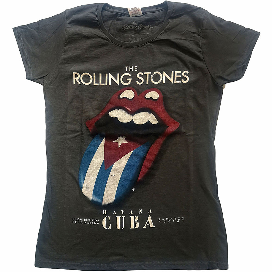 Rolling Stones tričko, Havana Cuba Girly Grey, dámské, velikost S