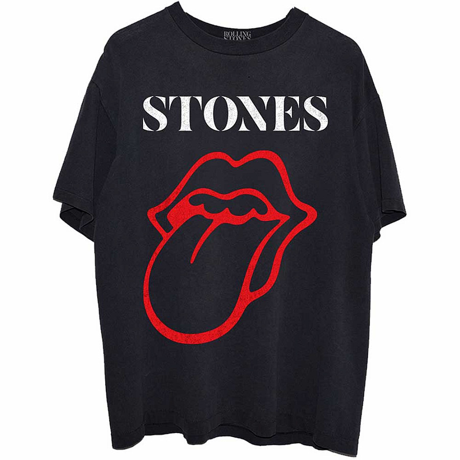 Rolling Stones tričko, Sixty Classic Vintage Tongue Black, pánské, velikost M