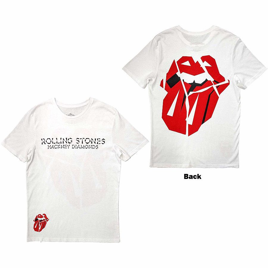 Rolling Stones tričko, Hackney Diamonds Lick BP White, pánské, velikost L