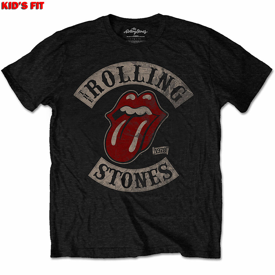 Rolling Stones tričko, Tour 78 Black, dětské, velikost XL velikost XL (11-12 let)
