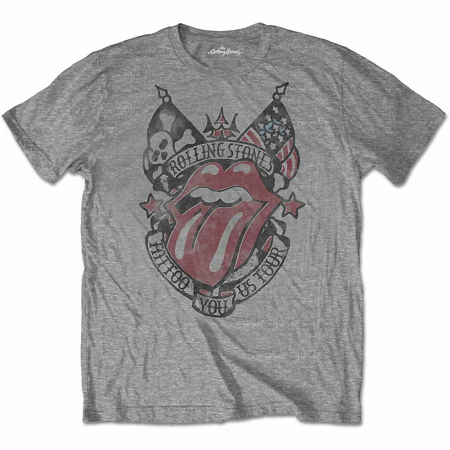 Rolling Stones tričko, Tattoo You US Tour Grey, pánské, velikost XL