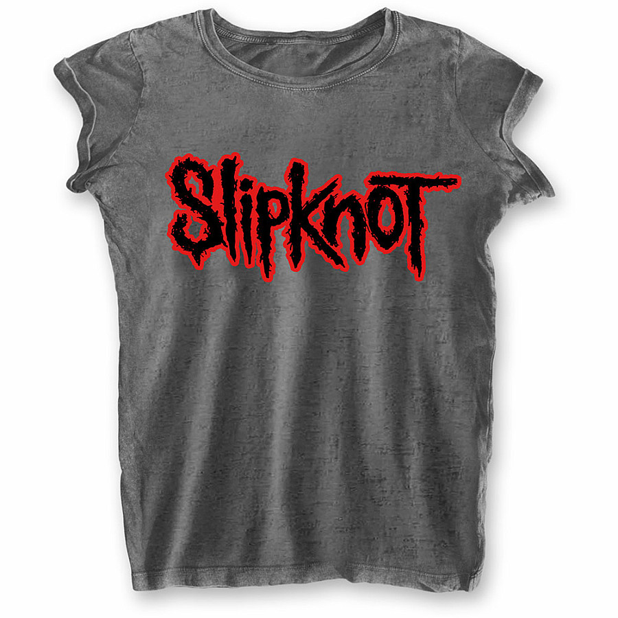 Slipknot tričko, Logo Burnout Grey, dámské, velikost XL