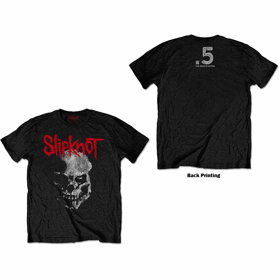 Slipknot tričko, Gray Chapter Skull BP Black, pánské, velikost S