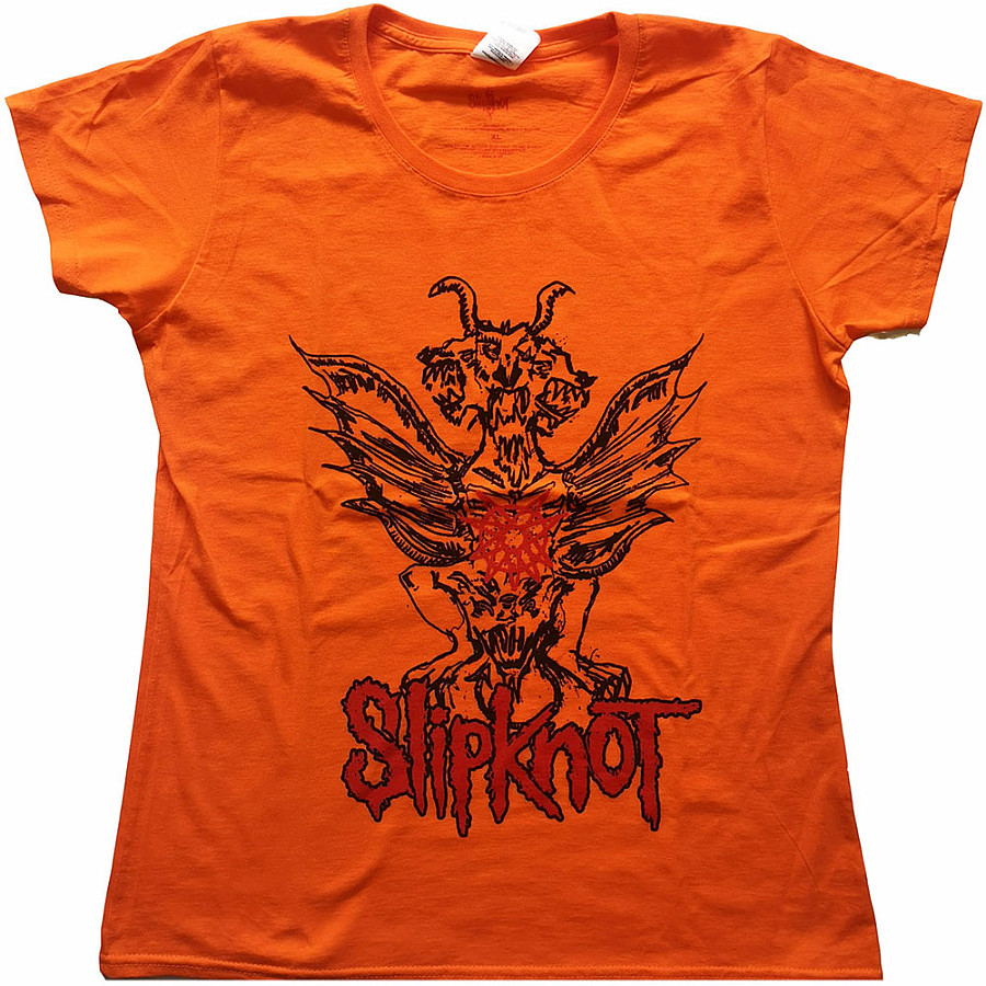Slipknot tričko, Winged Devil Girly BP Orange, dámské, velikost XS